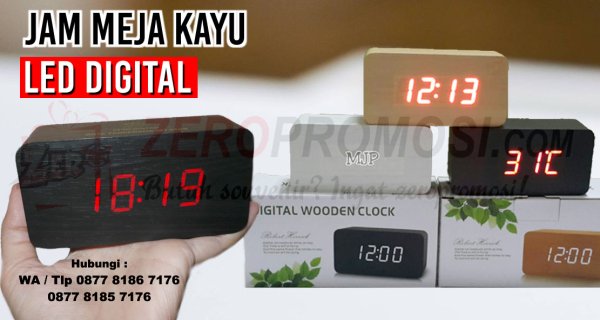 Souvenir Jam Meja Kayu LED Digital - Jam Meja Promosi Wood Clock.jpg