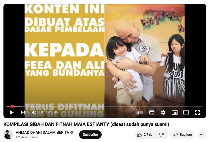 Ahmad Dhani Unggah Video Kompilasi Maia Estianty, Ini Alasannya