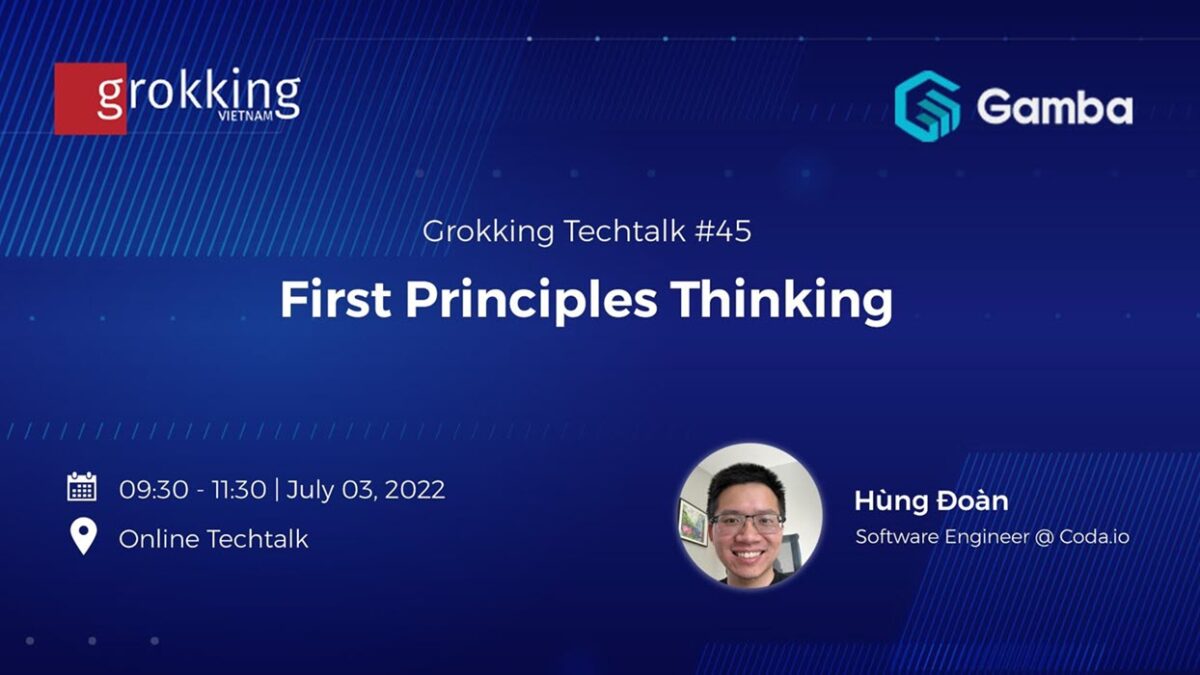 First Principles Thinking in Programming