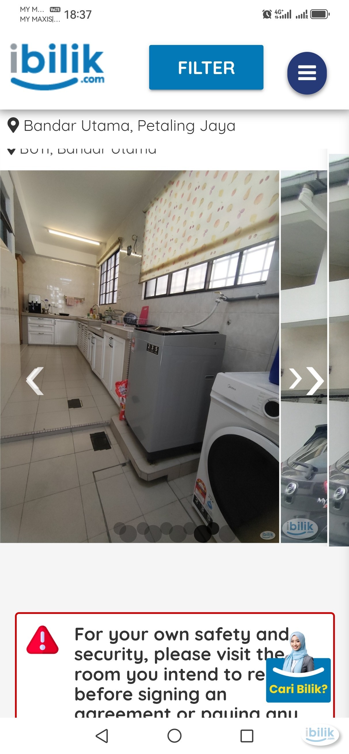 Image 1 of 🚝 6 mins walk to LRT（Taman Bahagia - Room rental in 