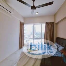 Room Rental in Kuala Lumpur - BIG Medium Room Queen Bedded RM 850, Fully Furnished with View, Air-Cond Room included Utilities at Tiara Mutiara, Old Klang Road