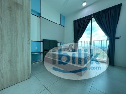 Room Rental in Malaysia - Cozy Single Bedroom with balcony  @ Meritus Residensi, Perai (nearby Mydin/Megamall)