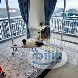 Room Rental in Selangor - PRIVATE BALCONY Middle Room INCLUDES UTILITIES at Casa Tropika, Puchong@near LRT,IOI Mall Puchong, Sunway Pyramid, Bukit Jalil Pavilion