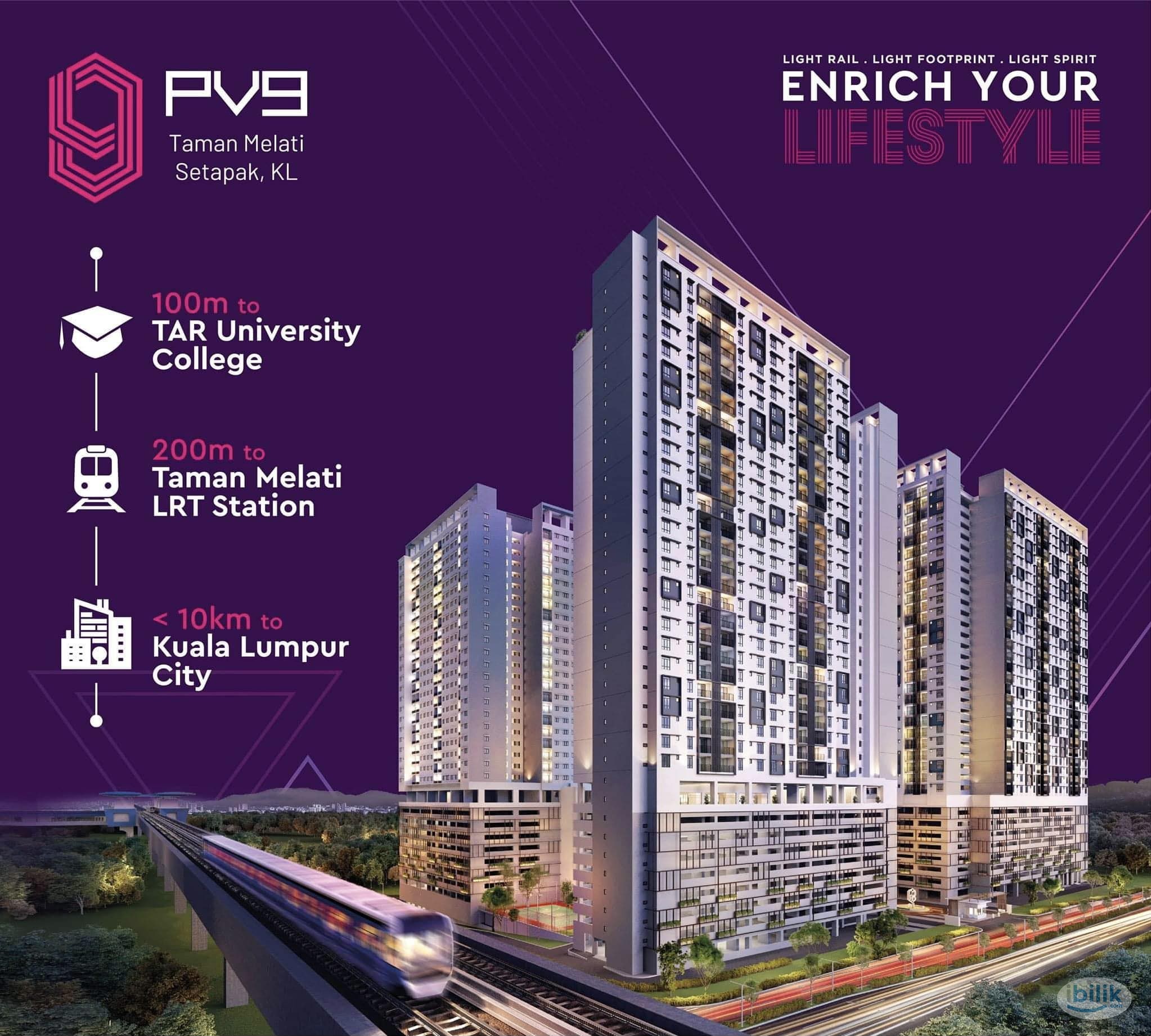 Image 1 of Studio at PV9 Residence, Setapak - Room rental in 