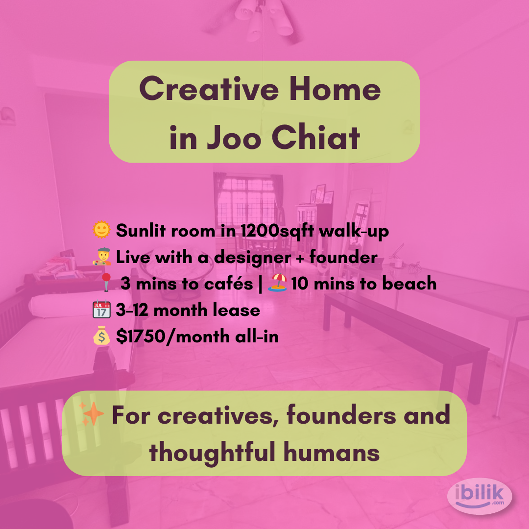 Image 1 of 🏠 Rare Joo Chiat Room for Rent - Home for Creatives & Founders - Room rental in 