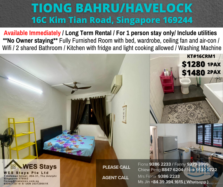 Image 5 of Single Room at Tiong Bahru, Central Area - Room rental in 