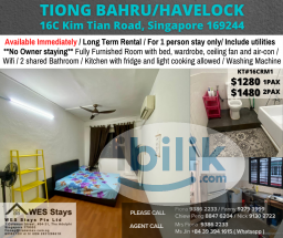 Room Rental in Singapore - Single Room at Tiong Bahru, Central Area