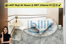 Room Rental in Selangor - 🚅 LAST Muji room @ MRT 1Utama PJ, Damansara, Uptown, SS2, Tropicana, Sunway 🆓⚡🧹