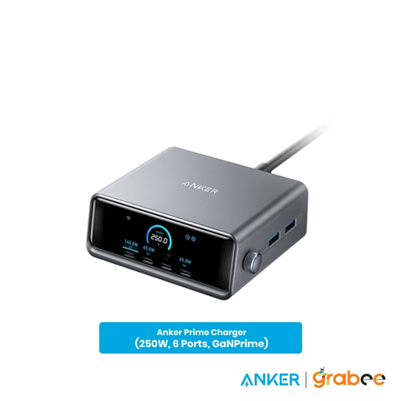 Anker Prime Charger 250W 6 Ports GaNPrime