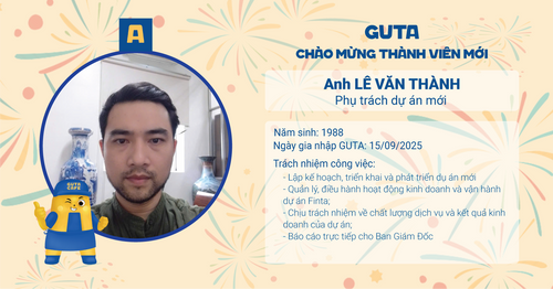 CHÀO MỪNG THÀNH VIÊN MỚI - ANH LÊ VĂN THÀNH