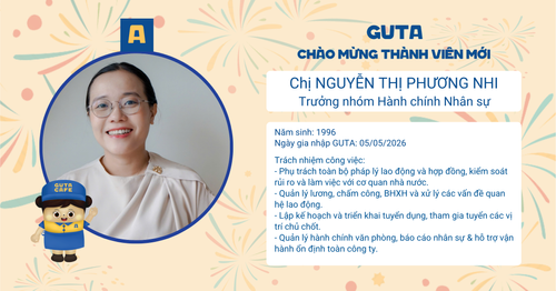 CHÀO MỪNG NHÂN VIÊN MỚI - CHỊ NGUYỄN THỊ PHƯƠNG NHI