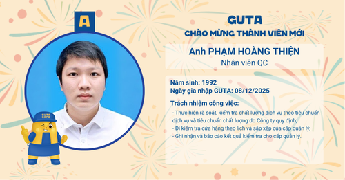 CHÀO MỪNG THÀNH VIÊN MỚI - ANH PHẠM HOÀNG THIỆN