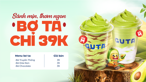 Mùa Bơ đổ bộ Guta, xanh mát ngày hè chỉ 39K
