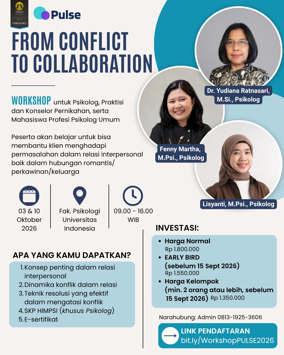 PULSE Workshop Series: From Conflict to Collaboration