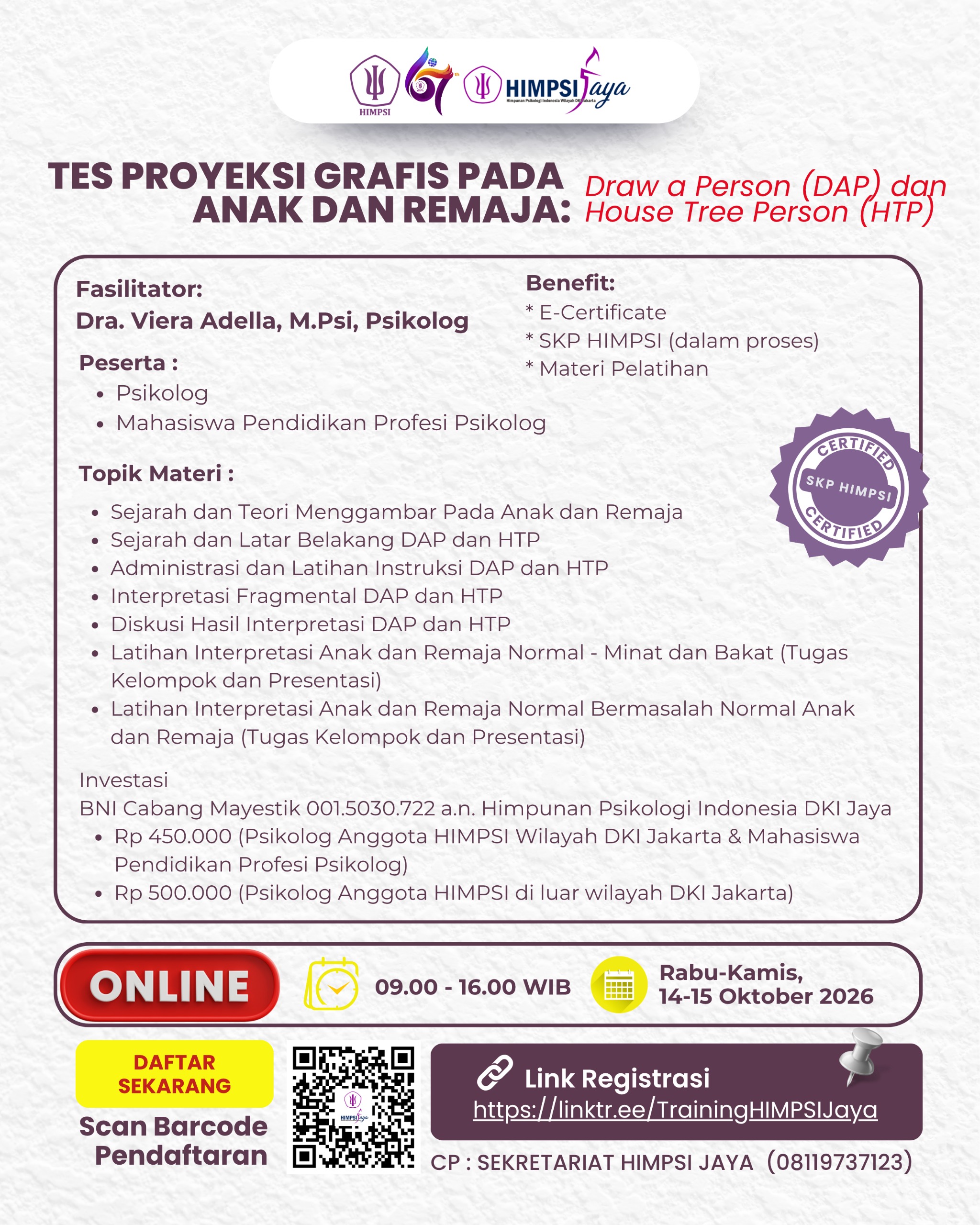 TES PROYEKTIF GRAFIS PADA ANAK DAN REMAJA: Draw a Person (DAP) dan House Tree Person (HTP)