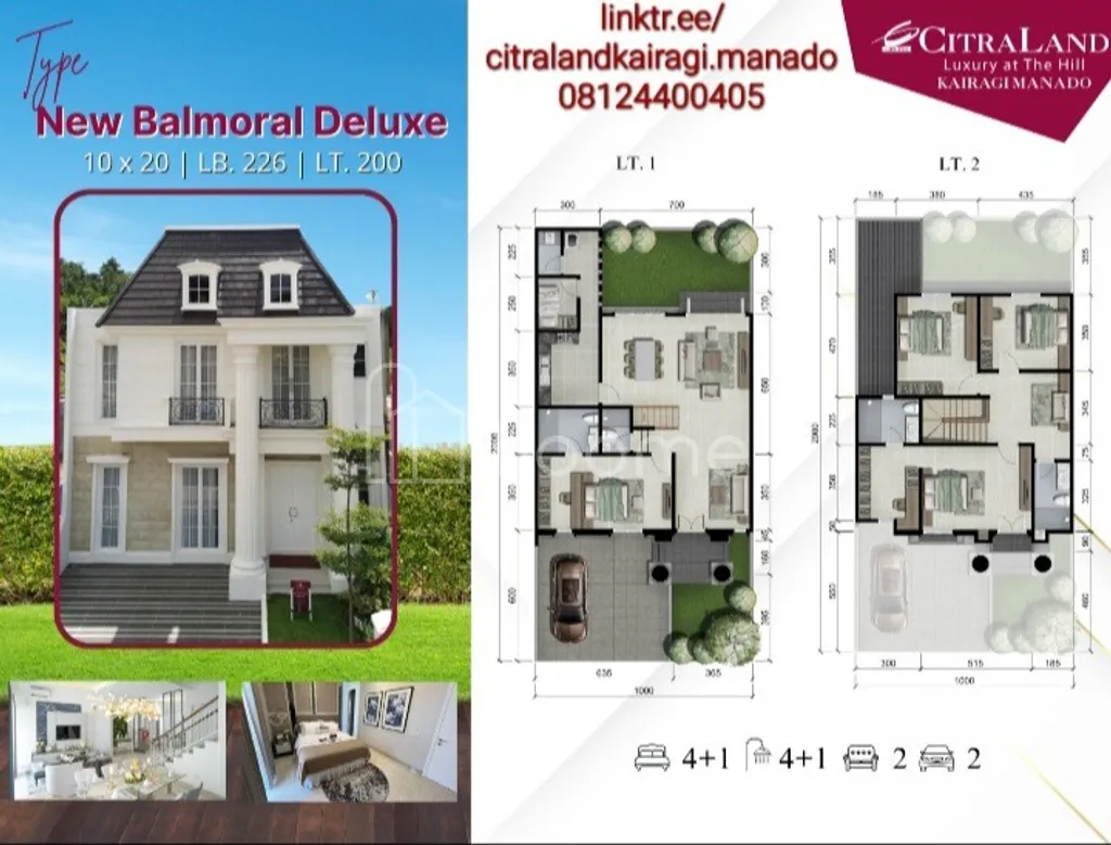 Rumah contoh type new balmoral deluxe,citraland kairagi manado