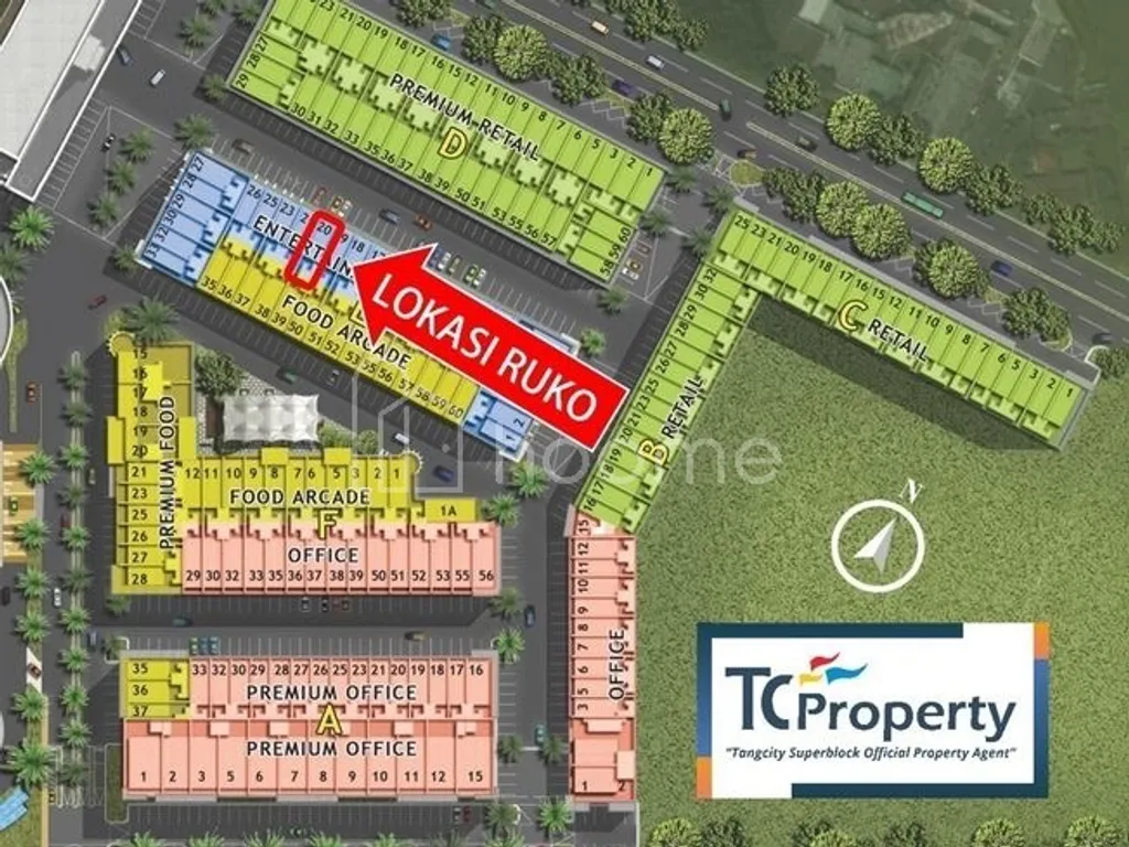 Sewa murah ruko Tangcity Mall Kota Tangerang, dekat Bandara, sms, bsd