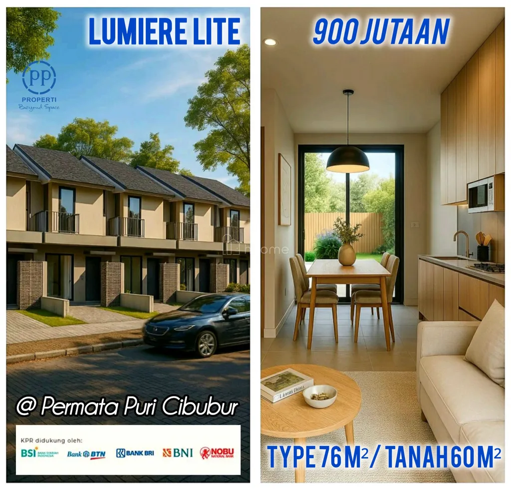 Lumiere Lite rumah baru hanya 900 jutaan di samping Trans Studio Mall Cibubur