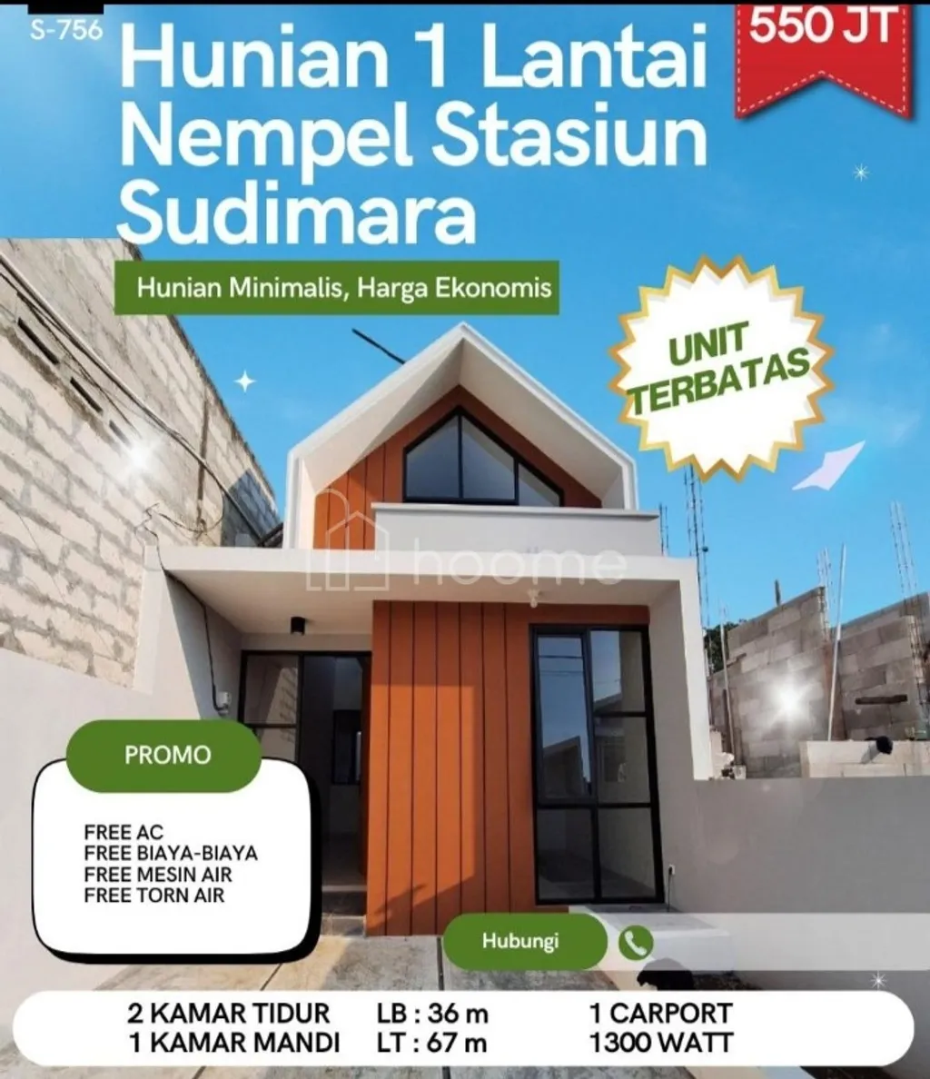 Rumah Dekat Sta.Sudimara Siap Huni Only Cash