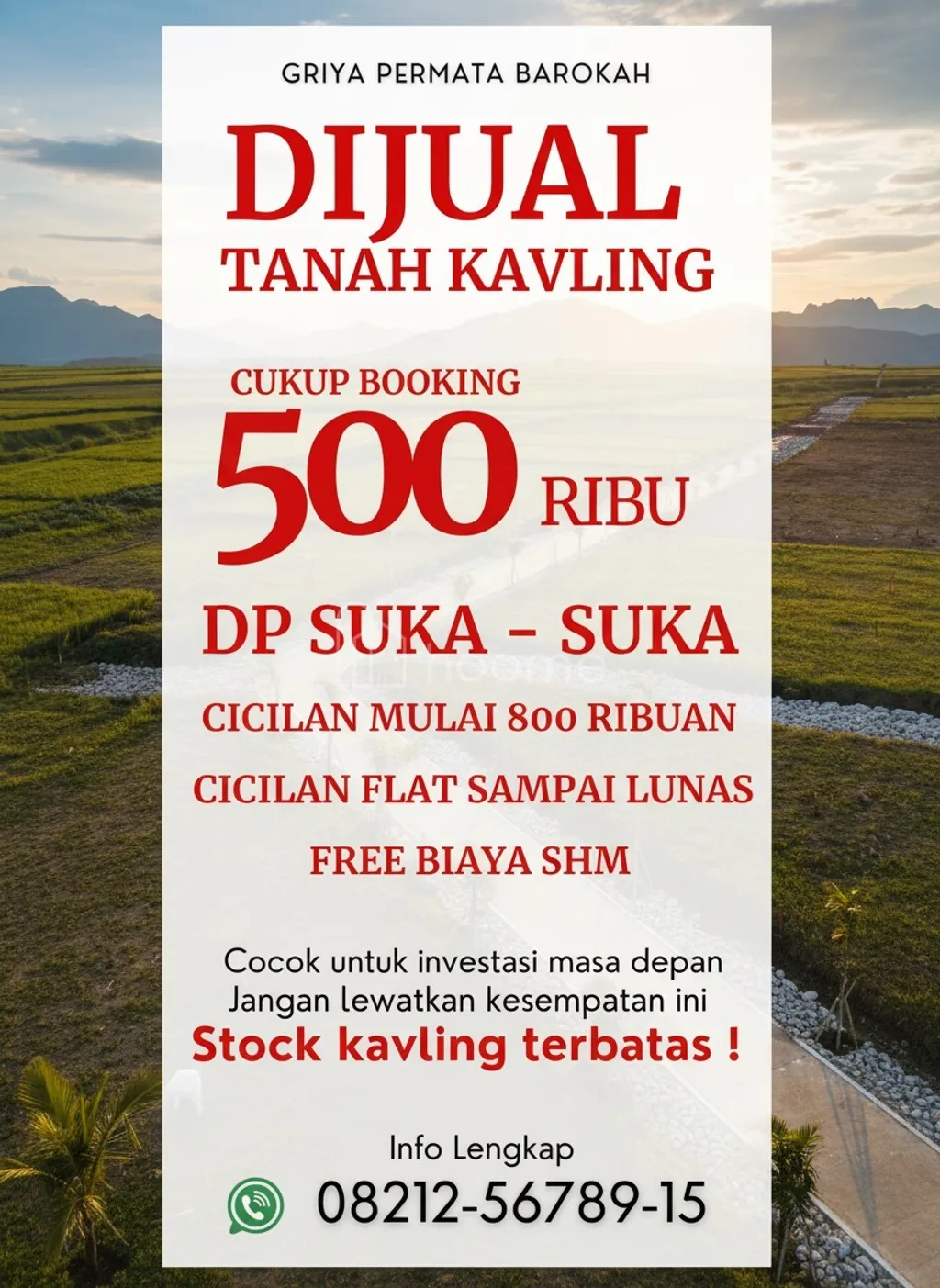Tanah Murah Lokasi Strategis dekat RSUD Cileungsi - Kredit mulai 800 ribuan