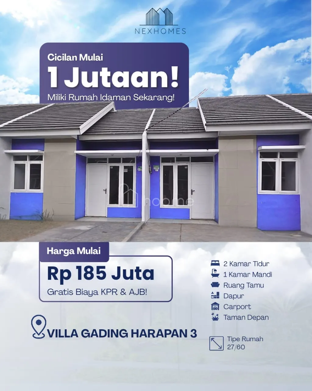 Jual rumah subsidi daerah Bekasi