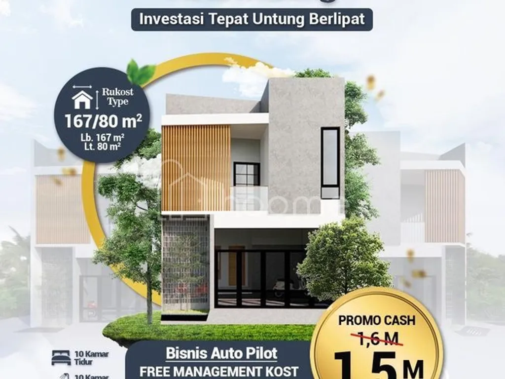 RUMAH KOS PREMIUM 10 KAMAR KOTA MALANG DEPAN UMM
