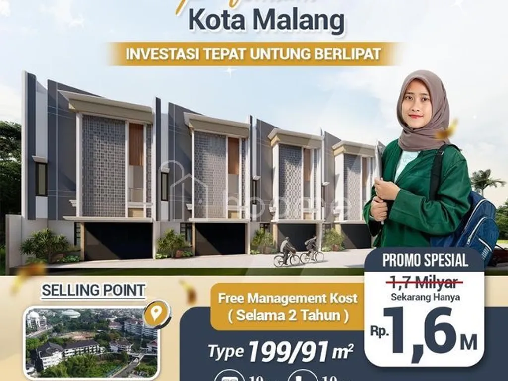 RUMAH KOS PREMIUM 10 KAMAR KOTA MALANG DEPAN KAMPUS UMM