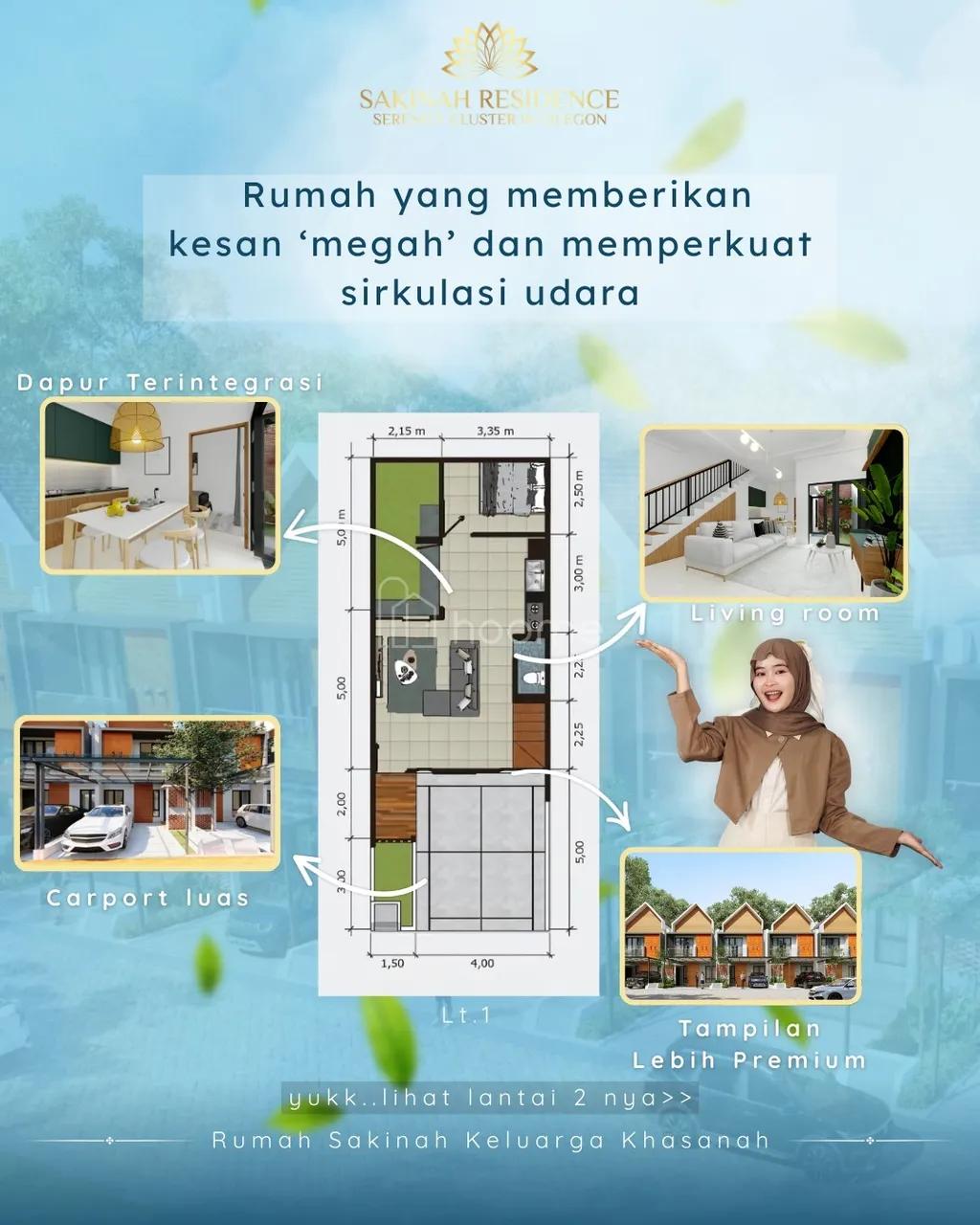 BU Rumah 2 Lantai di Sakinah Residence Cilegon!
