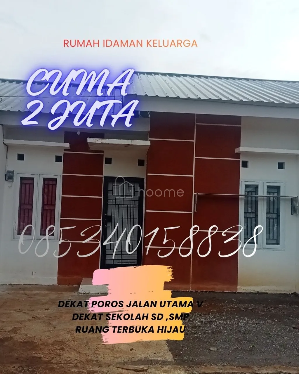 DIJUAL RUMAH SUBSDI CUMA 2 JUTA TERIMA KUNCI