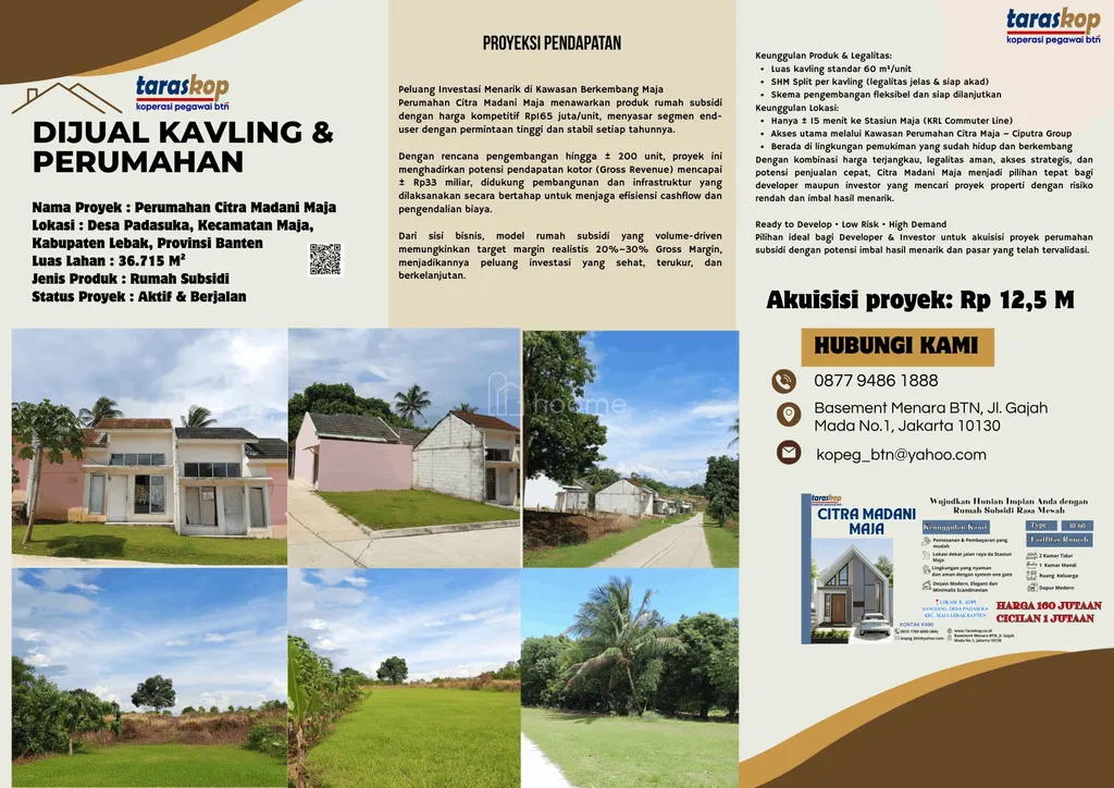 Akuisisi Proyek Perumahan Citra Madani