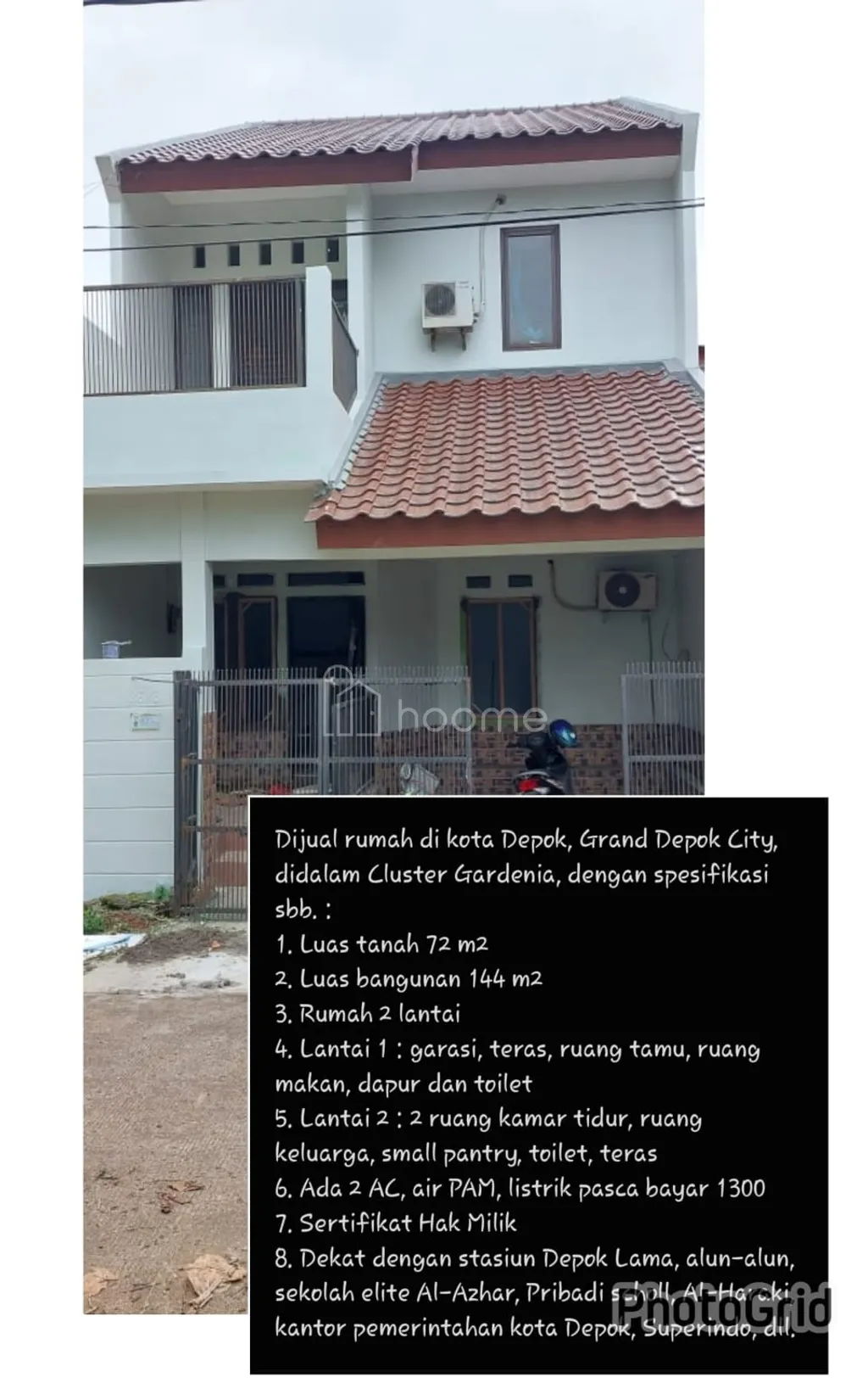 Jual Rumah Cantik Siap Huni tanpa renovasi lagi di Grand Depok City