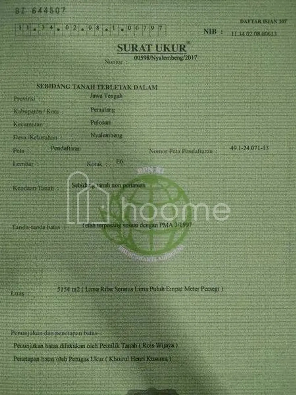 Dijual Tanah Strategis 5.154 m² di Pemalang – Potensi Investasi Menjanjikan