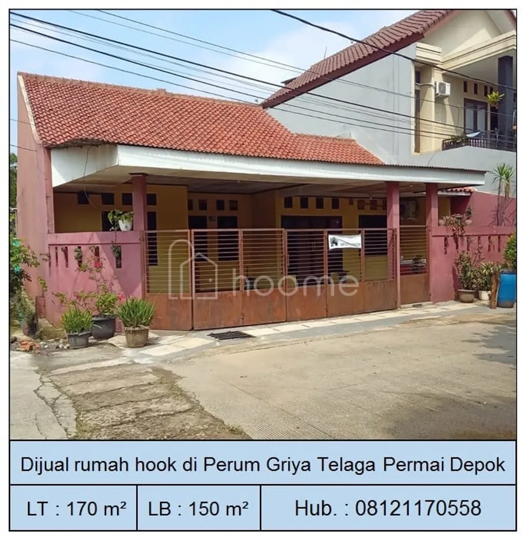 Dijual rumah hook di Perum Griya Telaga Permai Depok