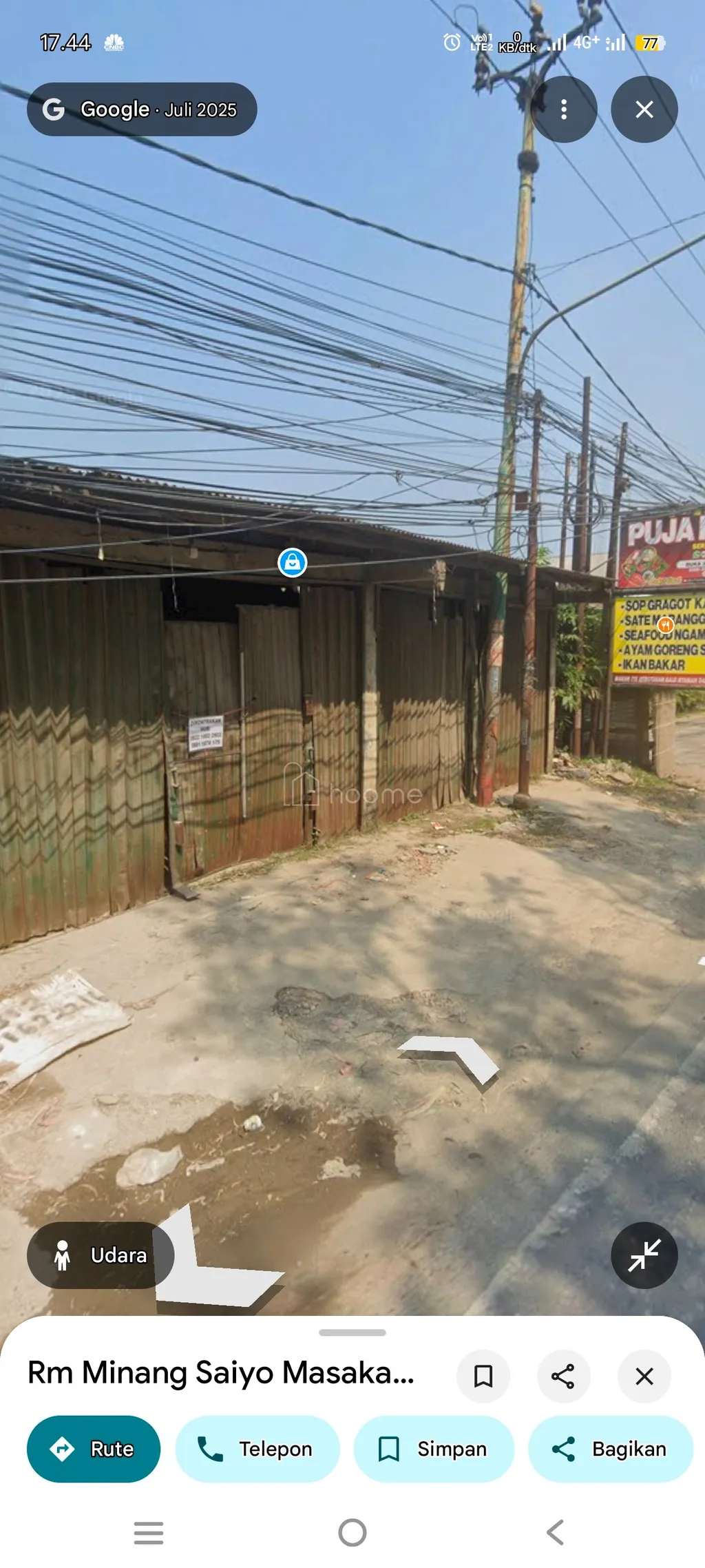 Rumah+ruko 2 pintu samping jalan raya utama 