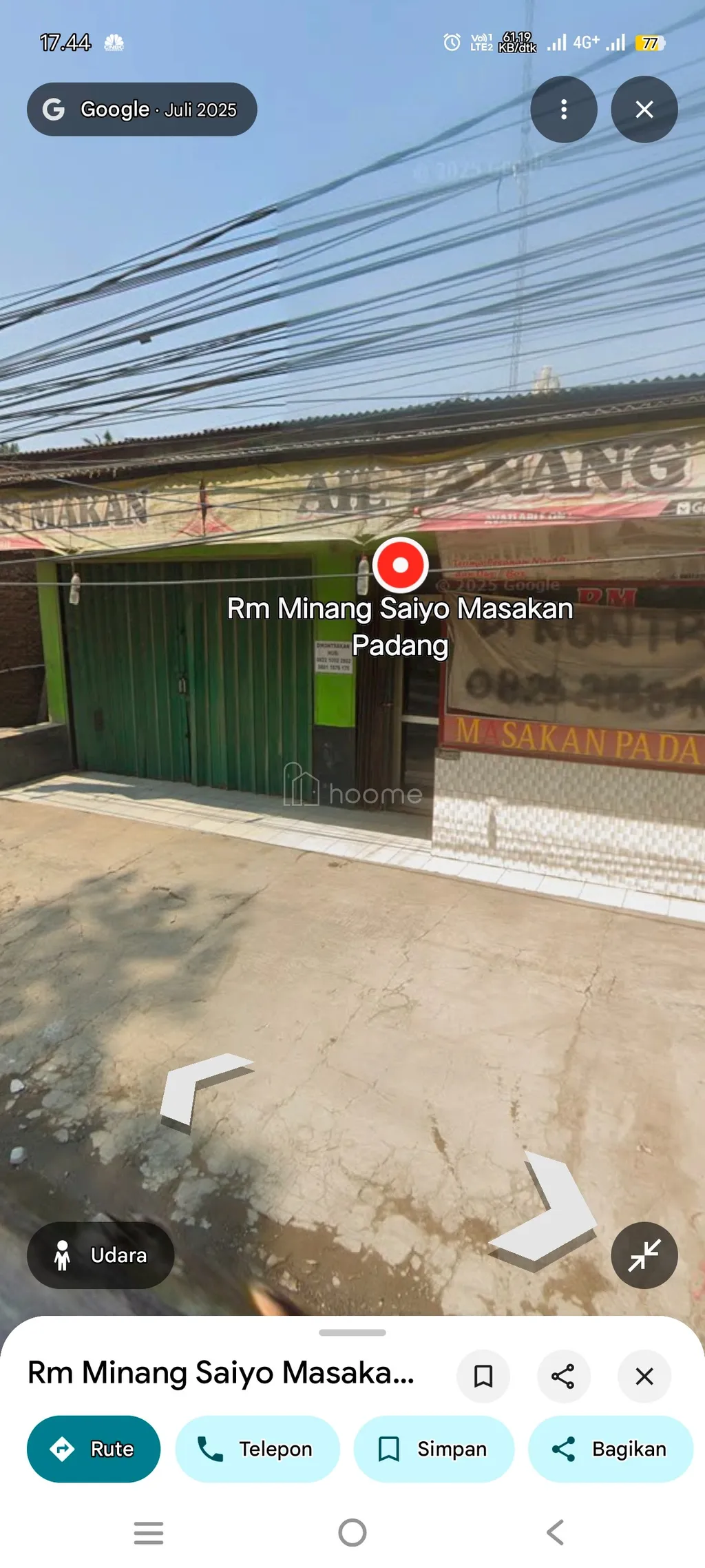 Rumah+ruko 2 pintu samping jalan raya utama 
