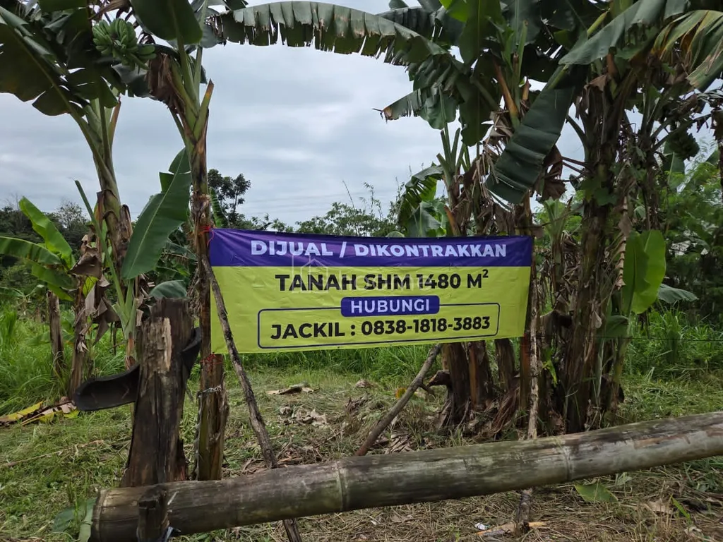 Dijual Tanah 1480 Mtr di jalan Raya Puspitek