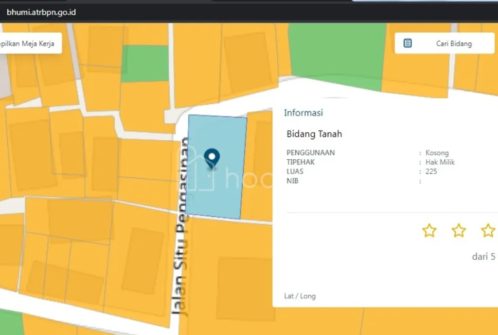 JUAL TANAH KOSONG TANPA BANGUNAN DI PENGASINAN SAWANGAN DEPOK