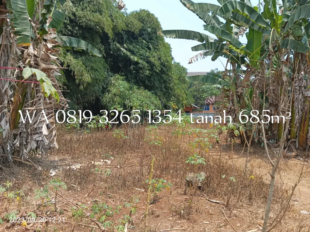Tanah SHM 685 m², Gandoang, Cileungsi, Kab. Bogor. 