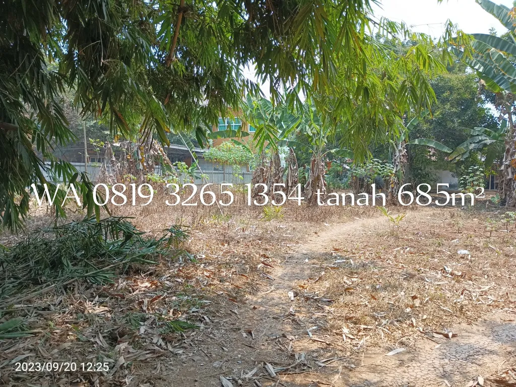 Tanah SHM 685 m², Gandoang, Cileungsi, Kab. Bogor. 