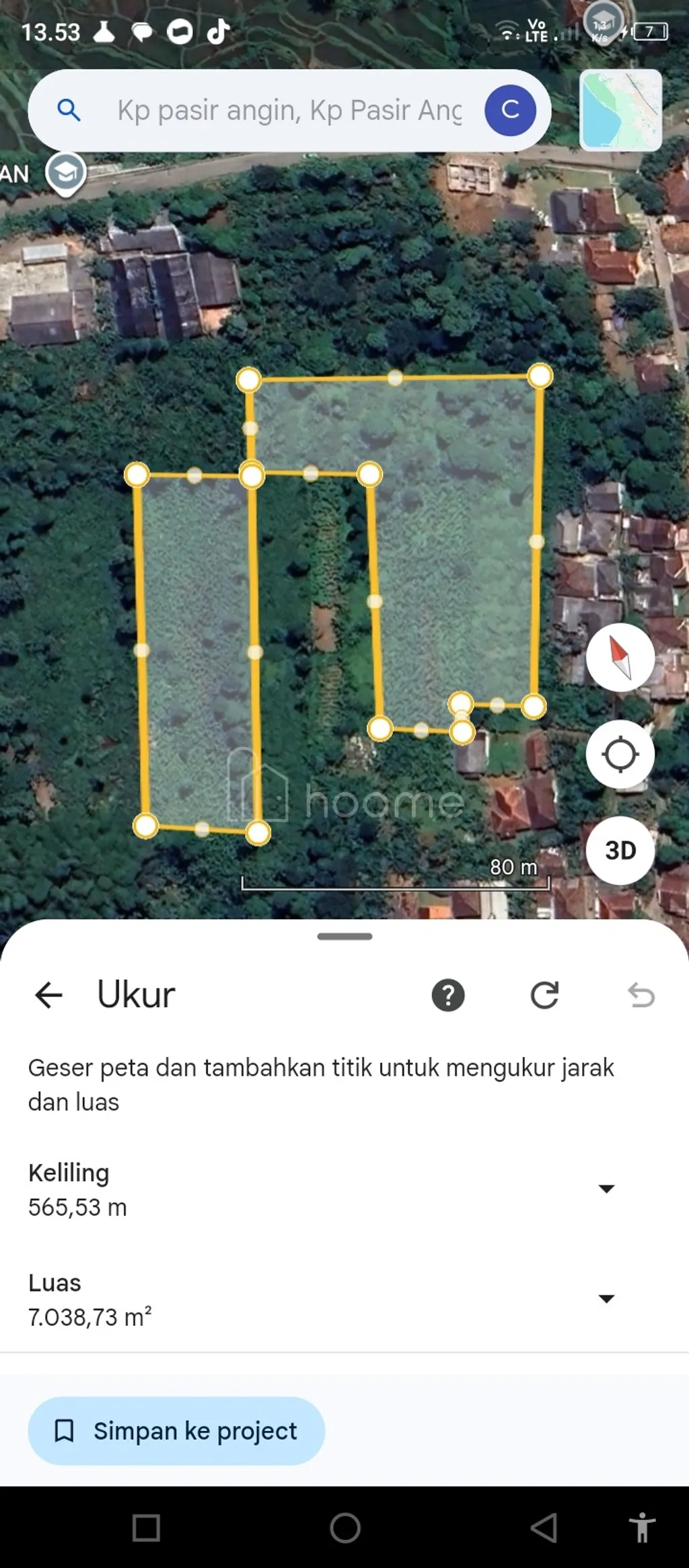 Jual cepet tanah ukuran 8000rb.meter lebih — foto 2 dari 3