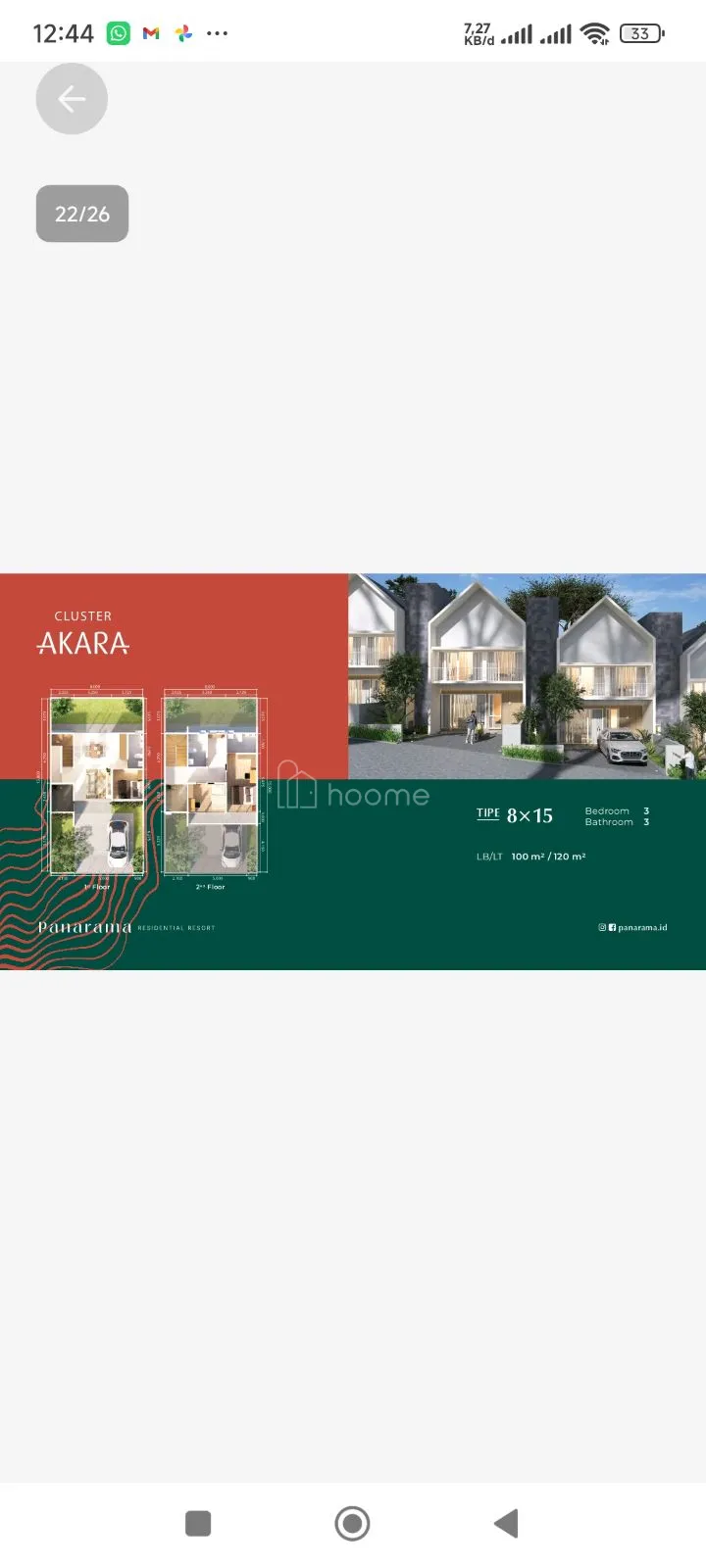 Dijual Rumah Cluster AKARA at Panarama — foto 3 dari 4