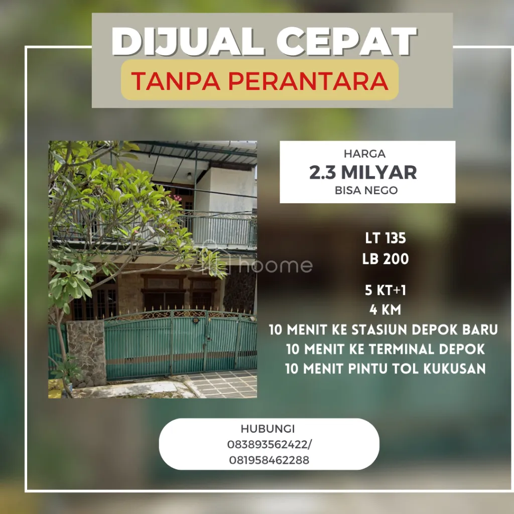 Dijual Rumah Dijul rumah siap huni dg ukiran jepara di Depok  — foto 2 dari 4