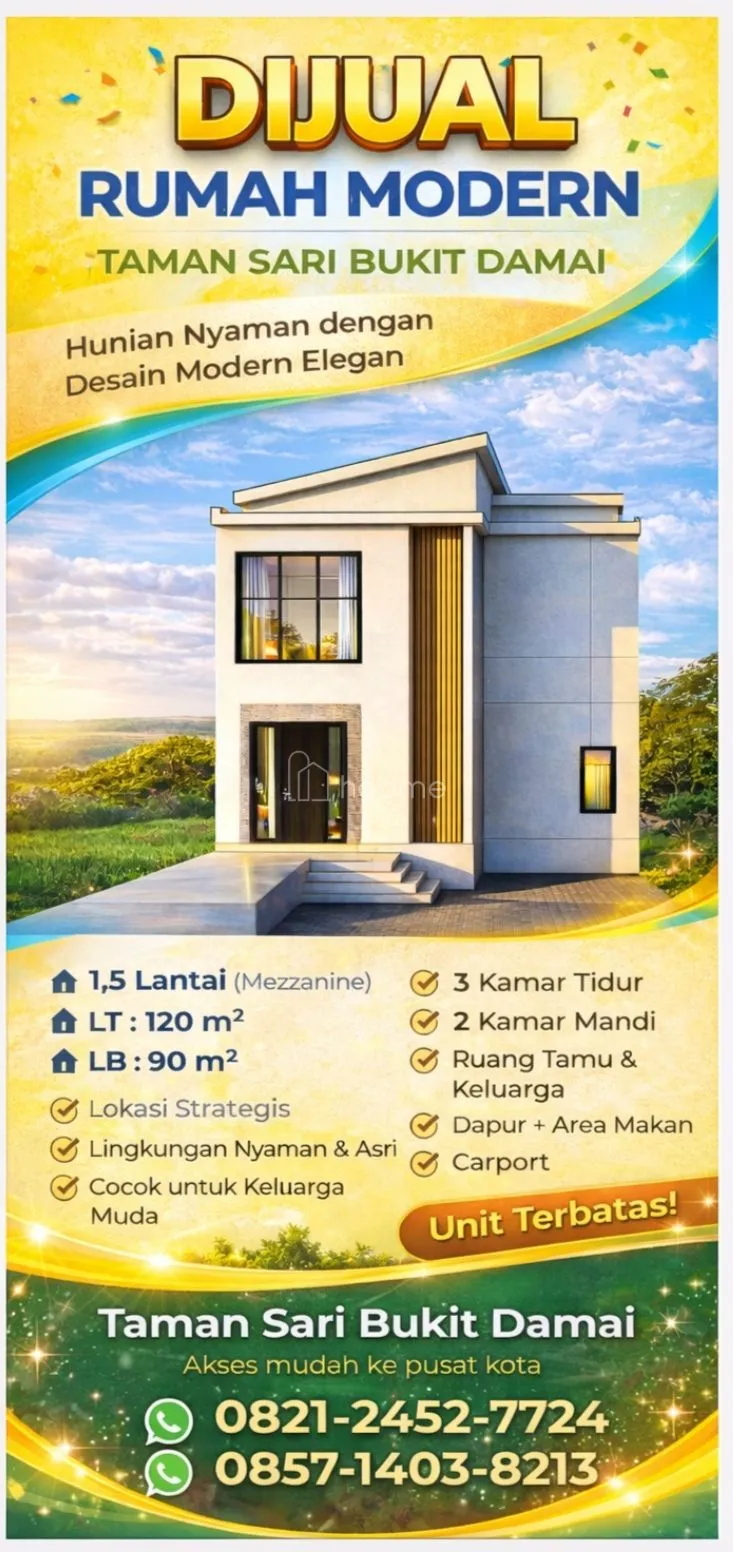 Dijual Rumah Sedang Dibangun di Taman Sari Bukit Damai — foto 2 dari 3