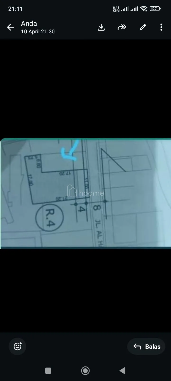 Dijual Rumah tua hitung tanah dekat pasar tanah abang — foto 3 dari 3