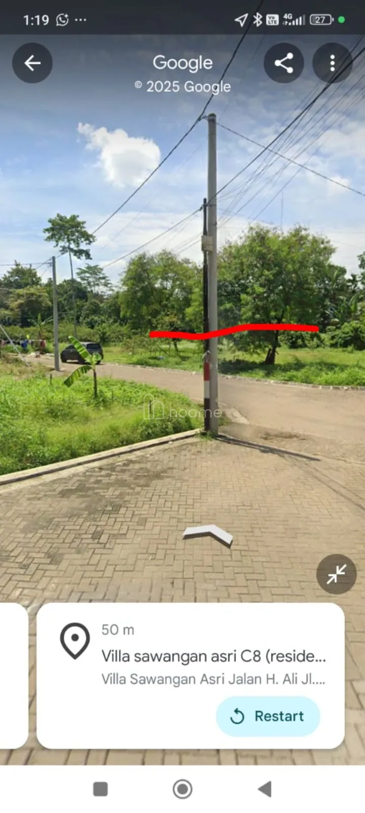Dijual Tanah murah di bawah njop, nego sampai jadi — foto 3 dari 4