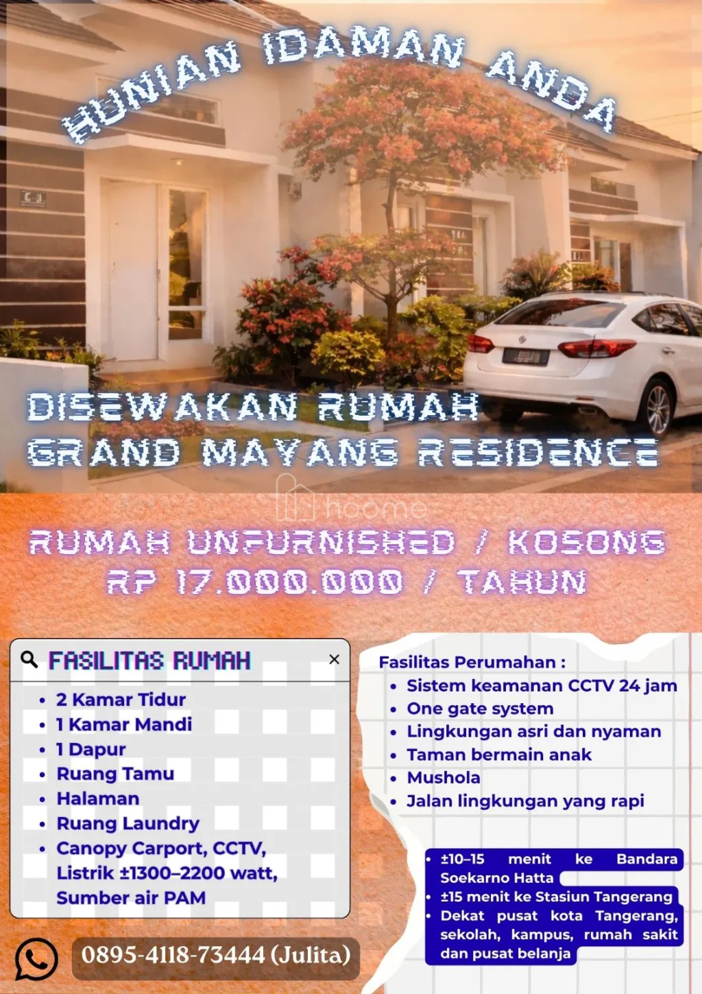 Disewa Rumah Disewakan Rumah Grand Mayang Residence — foto 3 dari 3