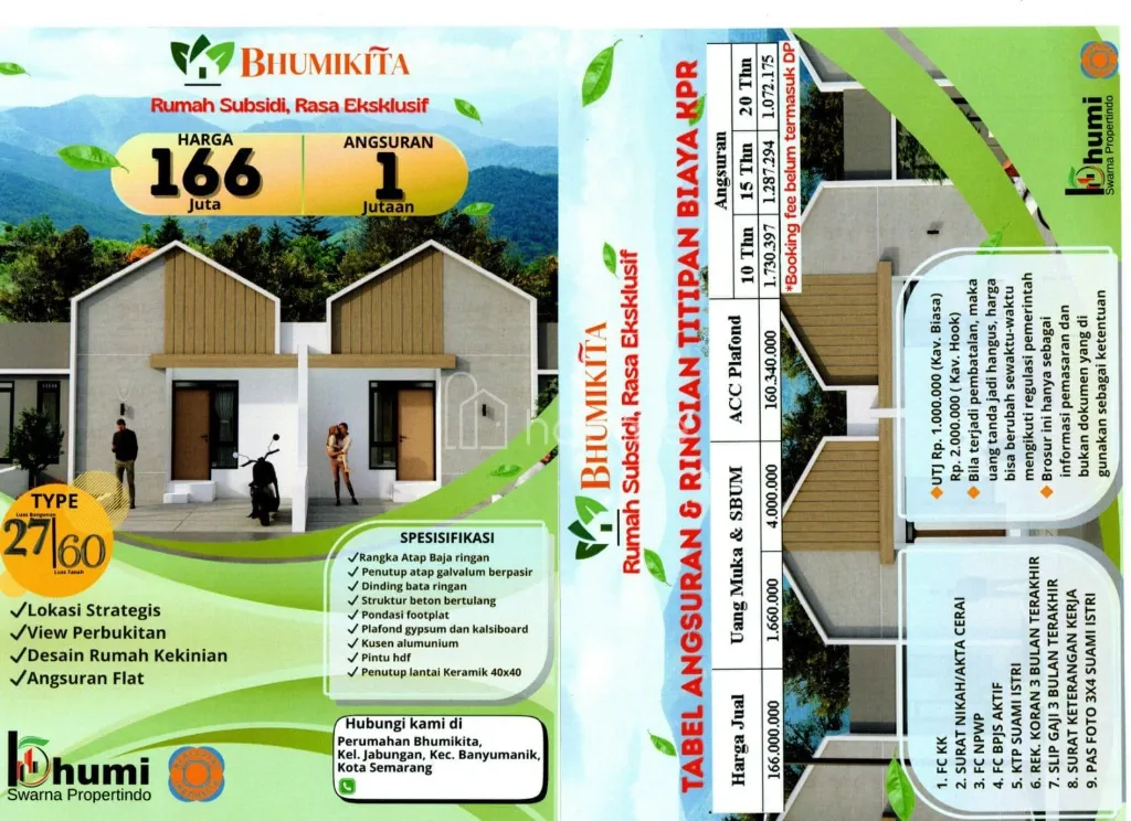 Dijual Rumah Subsidi Banyumanik Kota Semarang — foto 3 dari 4