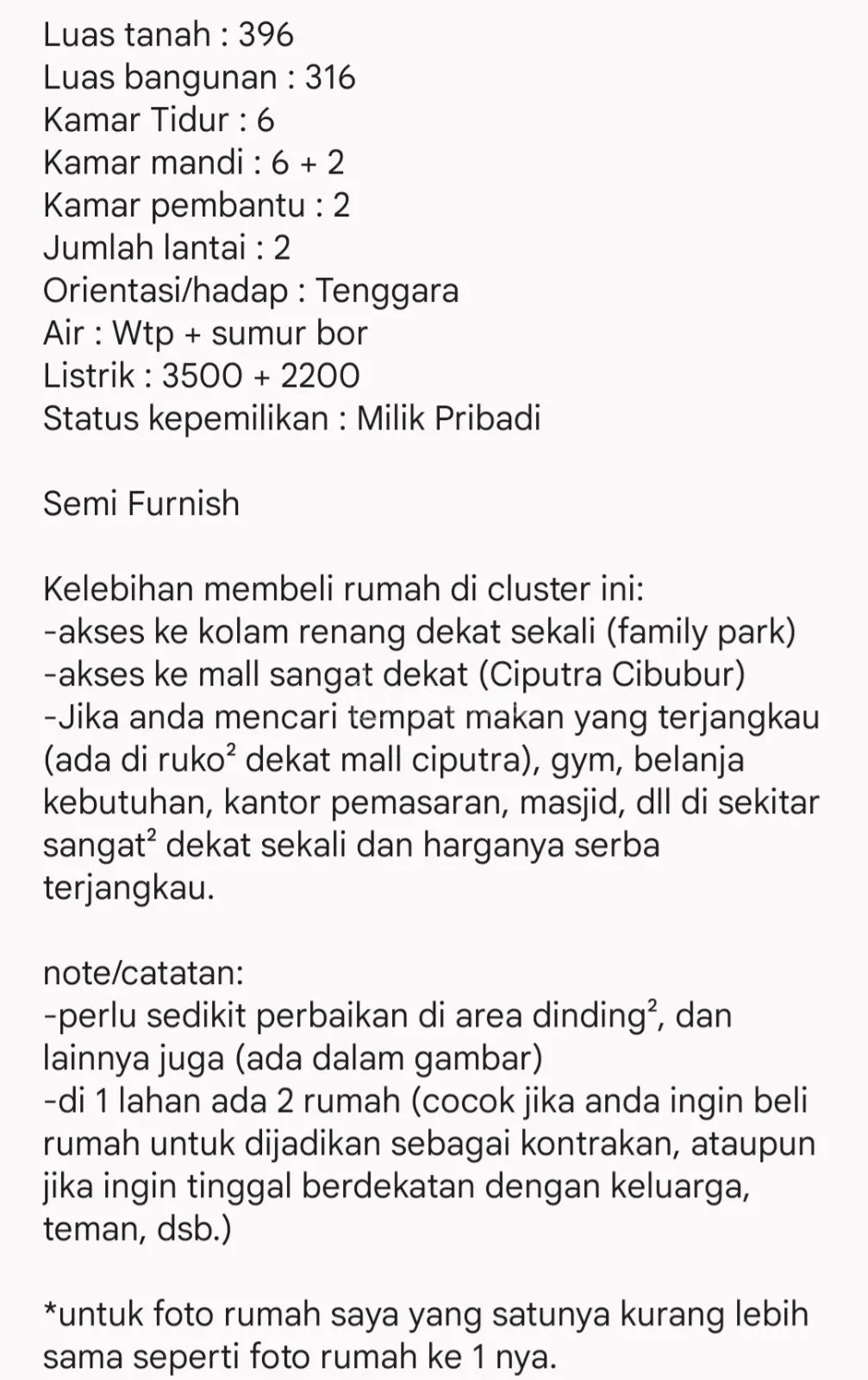 Dijual Rumah Dijual rumah kawasan Citra Grand, lokasi strategis — foto 3 dari 4