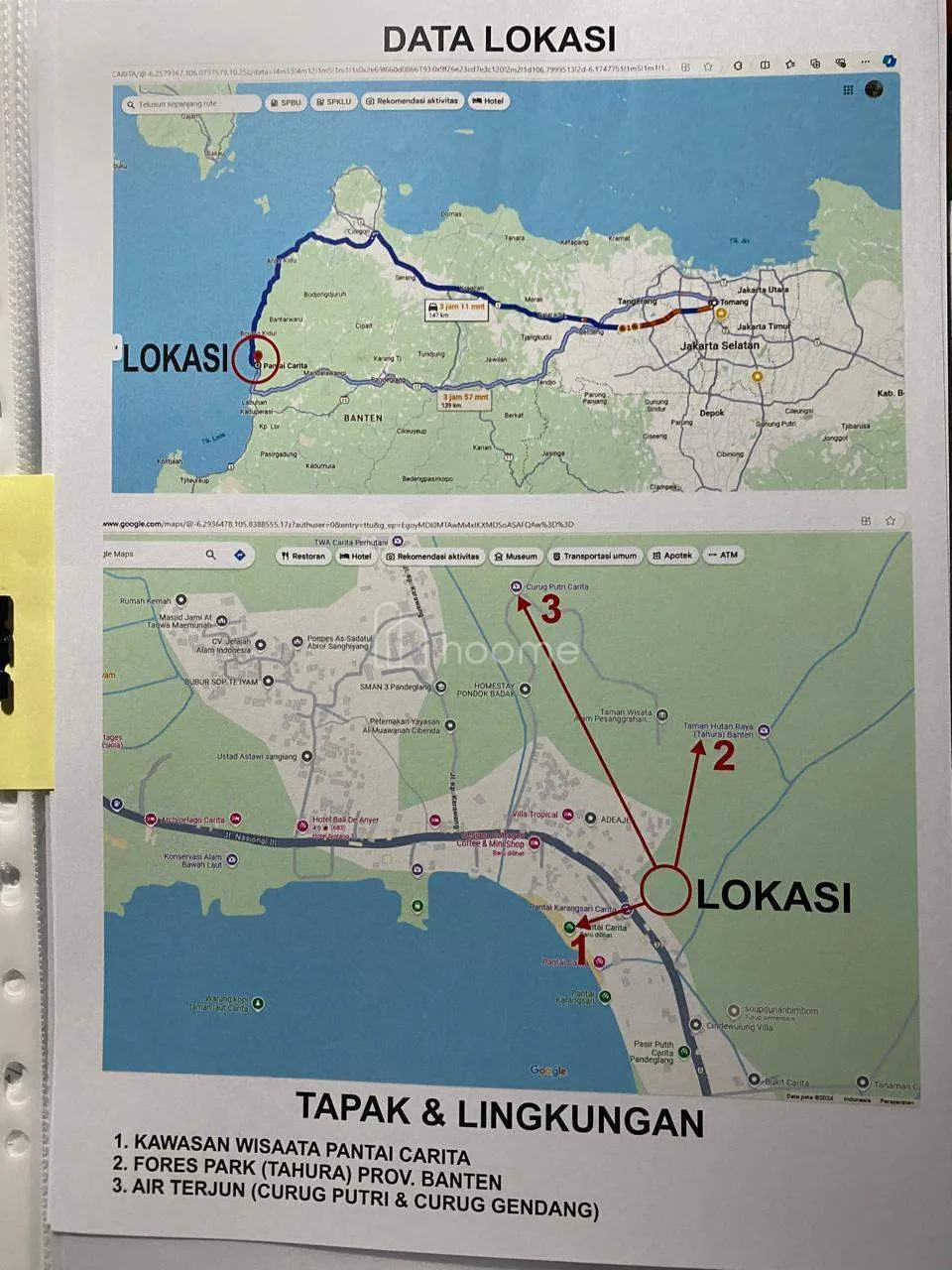 Dijual Tanah Dijual Tanah Strategis di Kawasan Wisata Carita — foto 1 dari 4