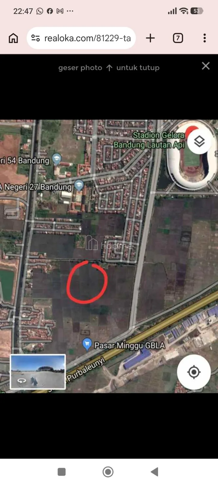 Dijual Tanah Tanah sawah gedebage bandung — foto 3 dari 3